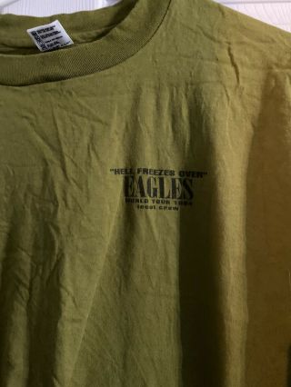 Vintage Eagles Hell Freezes Over 94 Concert Tour Crew Shirt Xl Never Worn
