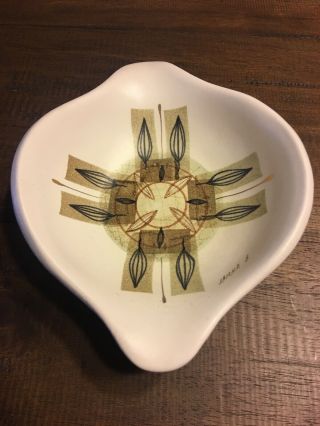 Vintage California Sasha Brastoff Pottery Dish Oval Modern Design C2
