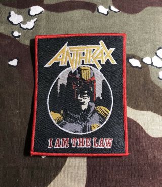 Anthrax I Am The Law Woven Patch A019p Slayer Metallica Testament Megadeth