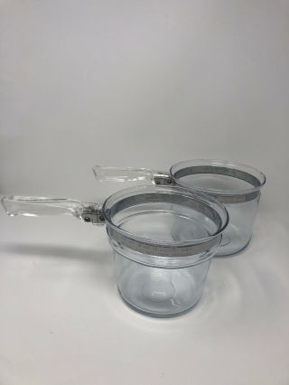 Vintage Pyrex Glass Flameware 1 - 1/2 Qt.  Double Boiler 6283 No Lid 2