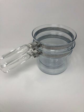 Vintage Pyrex Glass Flameware 1 - 1/2 Qt.  Double Boiler 6283 No Lid 3