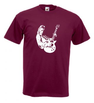 Mick Ronson T Shirt David Bowie Size: Medium Colour: Maroon