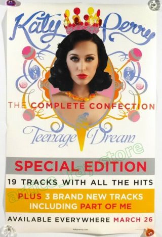 Katy Perry Teenage Dream Complete Confection Firework Taiwan Promo Poster 2012 2