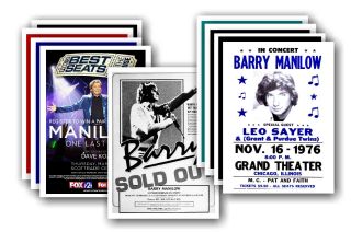 Barry Manilow - 10 Promotional Posters - Collectable Postcard Set 1