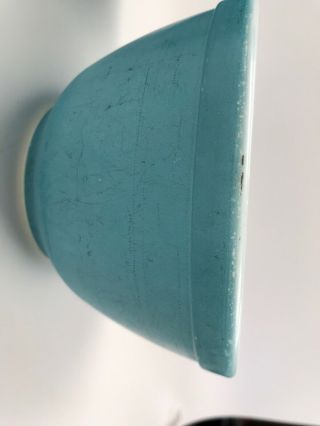 2 Vintage PyrexAqua Turquoise/Robin Egg Blue Small Nesting Mixing Bowl 1 1/2 Pt 3