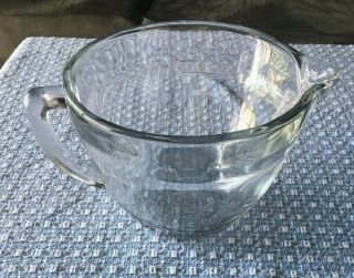 Pampered Chef Clear Glass 4 Cup 1 Quart Batter Bowl Measuring Pitcher Euc