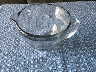 PAMPERED CHEF Clear Glass 4 Cup 1 Quart BATTER BOWL Measuring Pitcher EUC 2