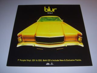 Blur - Song 2 Uk 1997 Food 12 " X 12 " Promo Display Flat