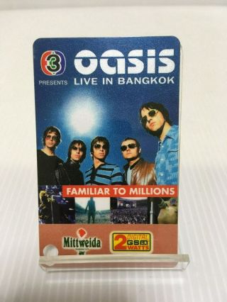 Oasis Live In Bangkok July 2001 Stub Ticket