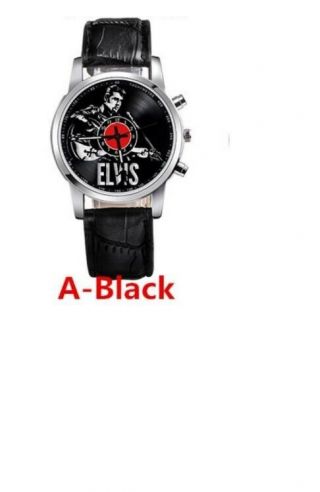 Elvis Photo Watch,  Style 2 Black Strap