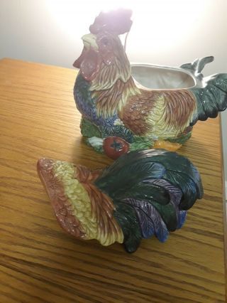 Fitz and Floyd Coq du Village Rooster Soup Tureen Classic 5