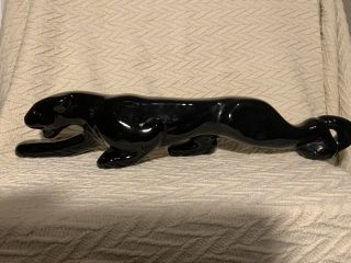 Royal Haeger Art 20” Stalking Black Panther Big Cat Sculpture Mcm Art