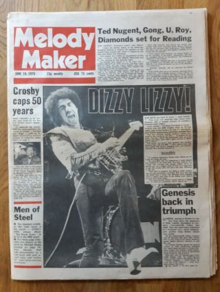 Melody Maker Newspaper June 19th 1976 Thin Lizzy Cover