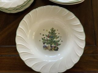 Nikko Christmas Time Rim Soup Plate Bowl Set Of 4 Bowls