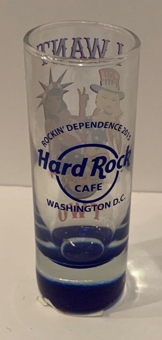 HARD ROCK CAFE WASHINGTON DC 2015 PIN EVENT LIMITED SHOT GLASS TWO USA GIRLS 2