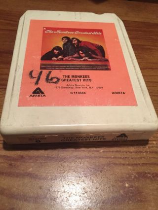 The Monkees/ Greatest Hits 1972 Arista Records 8 Track Tape 3