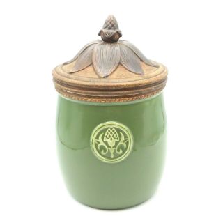 Discontinued Fitz & Floyd Giardino Harvest Themed Large Canister With Lid