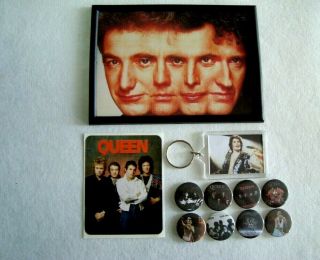 Queen/ Freddie Mercury 8 X Badges,  Photo Keyring,  Sticker,  Framed Photo 4