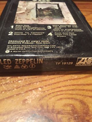 Led Zeppelin/ Black Dog 8 Track Tape 3