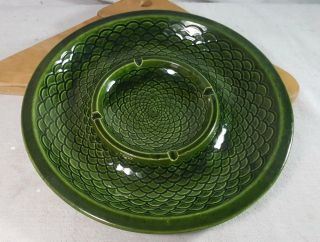 Vintage Lane Ceramics Ceramics Ashtray Very Large Green 11 1/2 " Across