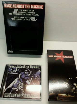 Rage Against The Machine Live Concert Vhs W/ Cd Single The Ghost Of Tom Joad