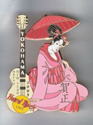 Hard Rock Cafe Pin: Yokohama 2003 Years Geisha Le500