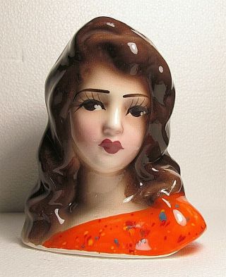 Unique Creations Handmade Small 6.  5 " Tall Lady Head Vase