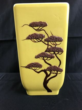 Weil Ware California Pottery Coraline Ming Tree Studio Vase,  Hand Marked 1938