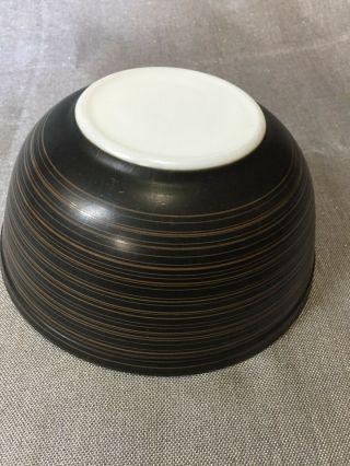 Rare Vintage Pyrex Bowl Black And Yellow Terra Stripe 403 2 1/2 Qt No Damage