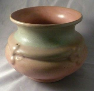Vintage Rumrill Pottery Mission Arts And Crafts Matte Rose & Green 321 Planter