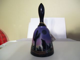Fenton Desert Moon Hand - Painted Bell - - Limited Edition - - 587 Of 1500