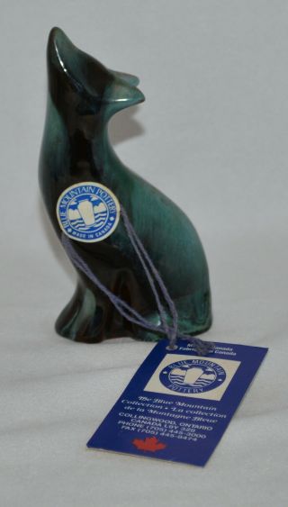 Vintage Blue Mountain Pottery Howling Wolf - Tag / Sticker / Price Tag