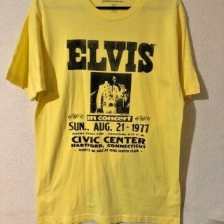 Elvis In Concert Hartford Civic Center 8/21/77 T - Shirt,  Mens L