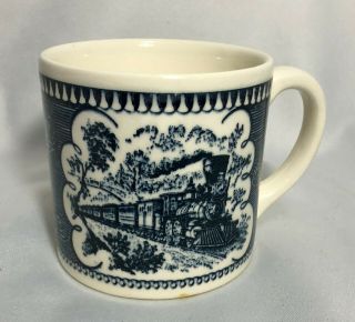 Vintage Royal China Currier and Ives Express Train Coffee Mug 2