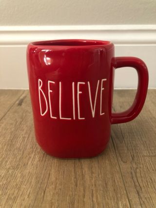 Rae Dunn Red Believe Christmas Mug/cup 2019