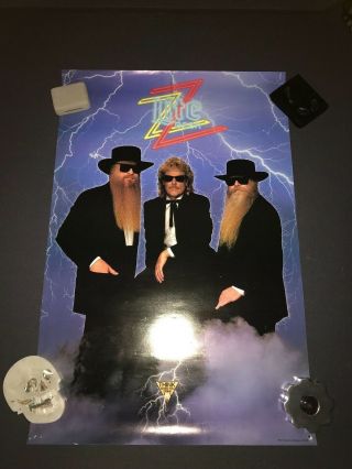 ZZ Top - Recycler Tour 1990 - Miller Lite Promo Poster Lil Ol ' Band From Texas 2