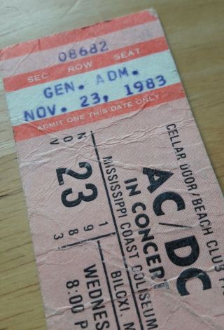 AC/DC November 23,  1983 ' Flick Of The Switch 