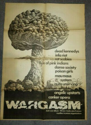Wargasm Poster - Anti - War Lp - Dead Kennedys,  Poison Girls,  Angelic Upstarts Etc