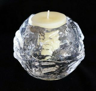 Kosta Boda Snowball Candle Holder Votive,  Large