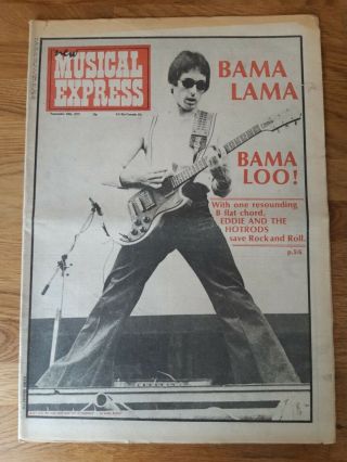 Nme Newspaper September 18th 1975 Eddie And The Hot Rods Cover
