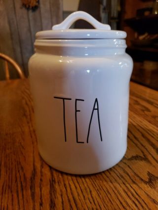 Rae Dunn Tea Canister Larger Size Large Letter Big With Lid