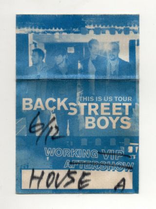 Backstreet Boys 2010 This Is Us Tour Crew Satin Backstage Pass