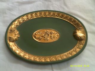 Vintage Oval Porcellane Dr.  Eremte Agostinelli Dish - Made In Bassano,  Italy