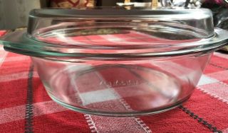 Wedgwood Everyday 20 Clear Glass 3 Quart Round Casserole Dish With Glass Cover