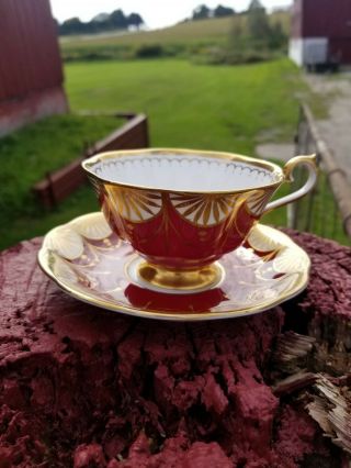 Royal Albert Teacup And Saucer Royal Albert Magnificent Red And Gold