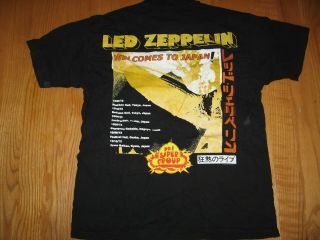 LED ZEPPELIN 1972 JAPAN CONCERT TOUR T - SHIRT 2