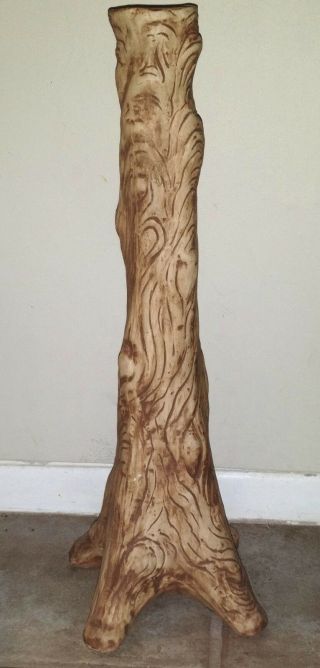 Large 18 " Ceramic Tree Trunk Vase Log Cabin / Hunting / Country / Rustic Decor