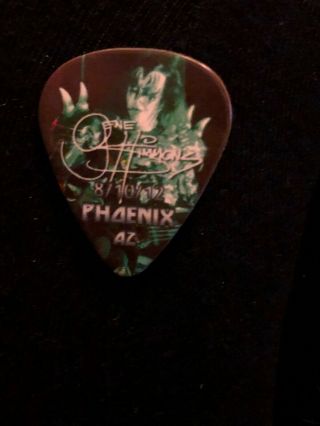 KISS Tour Guitar Pick LIVE Icon GENE Simmons Rock Band 8/10/12 Phoenix Arizona 2