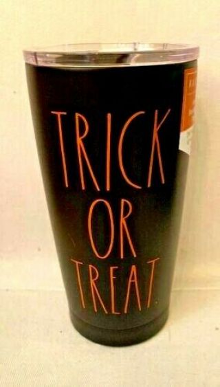 Rae Dunn Trick Or Treat Halloween Insulated Tumbler Black & Orange Ll