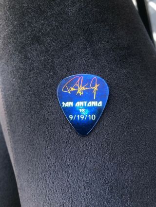 KISS Hottest Earth Tour Guitar Pick Paul Stanley Signed San Antonio TX 9/19/10 2